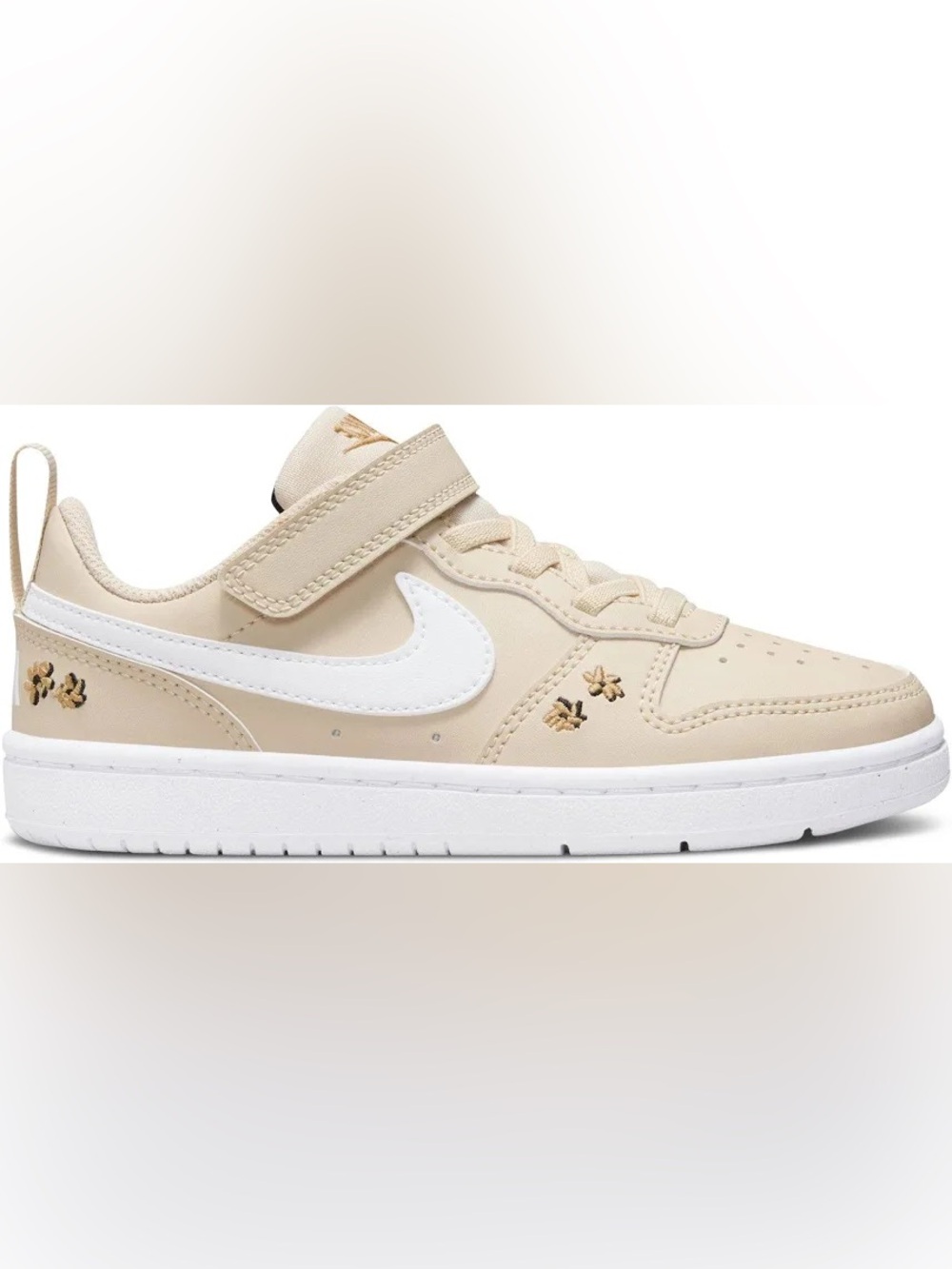 Nike Kids’ Court Tan Flower Low-Top Sneakers